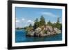 Rocky island on Saint Lawrence River in Ontario, Canada-null-Framed Photographic Print