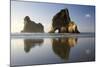 Rocky Islands by Powerful Surf Sculpted Rock-null-Mounted Photographic Print
