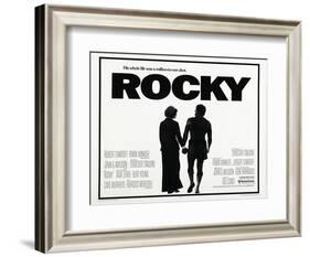 Rocky, L-R: Talia Shire, Sylvester Stallone, 1976-null-Framed Art Print