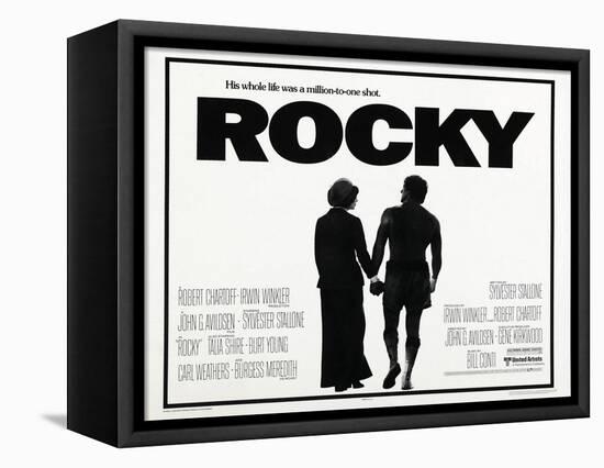 Rocky, L-R: Talia Shire, Sylvester Stallone, 1976-null-Framed Stretched Canvas