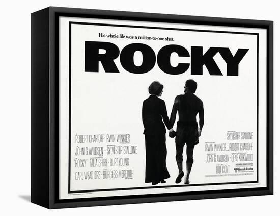 Rocky, L-R: Talia Shire, Sylvester Stallone, 1976-null-Framed Stretched Canvas