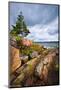 Rocky Lake Shore of Georgian Bay in Killbear Provincial Park near Parry Sound, Ontario, Canada.-elenathewise-Mounted Photographic Print