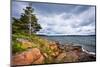 Rocky Lake Shore of Georgian Bay in Killbear Provincial Park near Parry Sound, Ontario, Canada.-elenathewise-Mounted Photographic Print