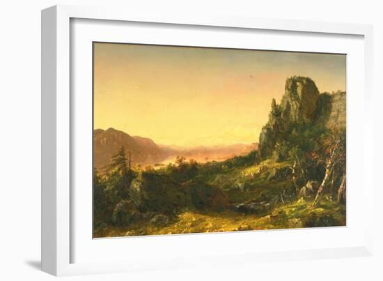 Rocky Landscape, 1853-John Frederick Kensett-Framed Giclee Print