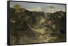 Rocky Landscape, C. 1840-Théodore Rousseau-Framed Stretched Canvas