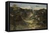 Rocky Landscape, C. 1840-Théodore Rousseau-Framed Stretched Canvas