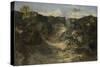 Rocky Landscape, C. 1840-Théodore Rousseau-Stretched Canvas