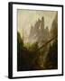 Rocky landscape in the Elbsandsteingebirge, 1822 / 23. Canvas, 97 x 74 cm Inv. 2589.-Caspar David Friedrich-Framed Giclee Print