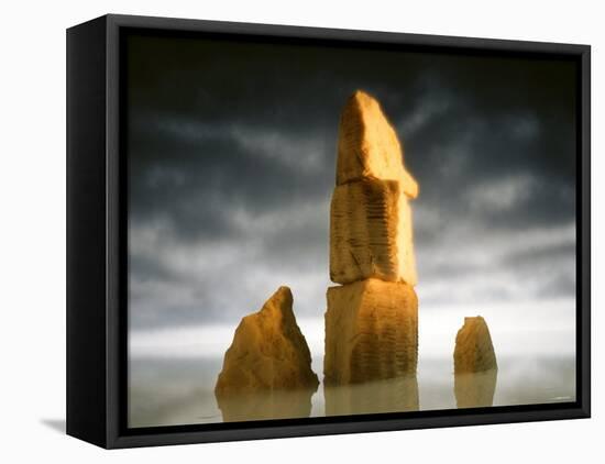 Rocky Landscape Made of Cheese-Hartmut Seehuber-Framed Stretched Canvas