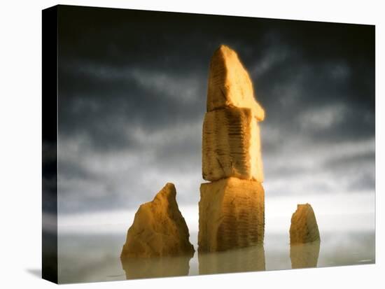 Rocky Landscape Made of Cheese-Hartmut Seehuber-Stretched Canvas