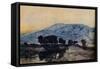 'Rocky Landscape, Sunset', c19th century-John Sell Cotman-Framed Stretched Canvas