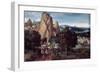 ROCKY LANDSCAPE WITH CARAVAN OF CAMELS AND SAINT JERONIMO PENITENT-JOACHIM PATINIR-Framed Premium Giclee Print