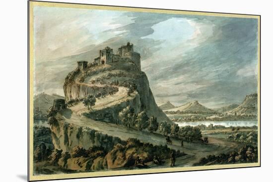 Rocky Landscape with Castle-Robert Adam-Mounted Giclee Print