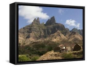 Rocky Landscape with Farm Buildings, Santiago, Cape Verde, Africa-Michael Runkel-Framed Stretched Canvas