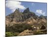 Rocky Landscape with Farm Buildings, Santiago, Cape Verde, Africa-Michael Runkel-Mounted Photographic Print