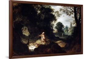 Rocky Landscape with Saint Francis, Early 17th Century-Abraham Govaerts-Framed Giclee Print