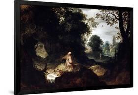 Rocky Landscape with Saint Francis, Early 17th Century-Abraham Govaerts-Framed Giclee Print