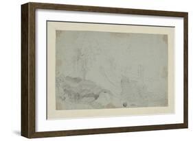 Rocky Landscape with Standing Figure-Richard Wilson-Framed Giclee Print
