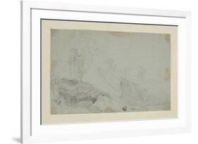 Rocky Landscape with Standing Figure-Richard Wilson-Framed Giclee Print