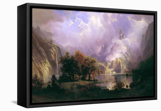 Rocky Mountain Landscape-Albert Bierstadt-Framed Stretched Canvas