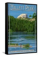 Rocky Mountain Naitonal Park - Hallet Peak-Lantern Press-Framed Stretched Canvas