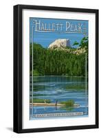 Rocky Mountain Naitonal Park - Hallet Peak-Lantern Press-Framed Art Print