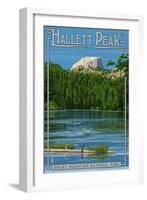 Rocky Mountain Naitonal Park - Hallet Peak-Lantern Press-Framed Art Print