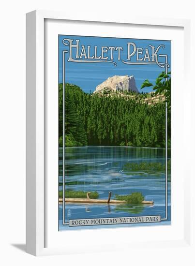 Rocky Mountain Naitonal Park - Hallet Peak-Lantern Press-Framed Art Print