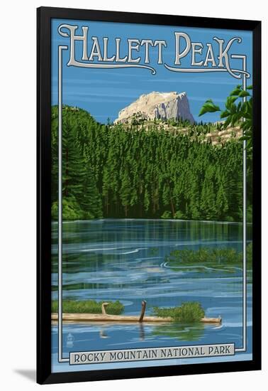 Rocky Mountain Naitonal Park - Hallet Peak-Lantern Press-Framed Art Print