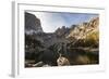 Rocky Mountain National Park, Colorado: An Adult Male Stands Alongside Emerald Lake-Ian Shive-Framed Photographic Print