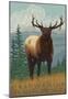 Rocky Mountain National Park, Colorado, Elk Scene-null-Mounted Poster