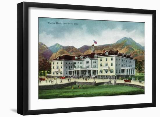 Rocky Mountain National Park, Colorado, Exterior View of the Stanley Hotel, Estes Park-Lantern Press-Framed Art Print