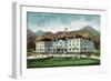 Rocky Mountain National Park, Colorado, Exterior View of the Stanley Hotel, Estes Park-Lantern Press-Framed Art Print