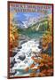 Rocky Mountain National Park, Colorado, Lake Scene-null-Mounted Poster