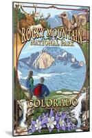 Rocky Mountain National Park, Colorado Montage-Lantern Press-Mounted Art Print