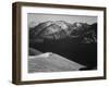 Rocky Mountain National Park Colorado Panorama Of Barren Mountains & Shadowed Valley 1933-1942-Ansel Adams-Framed Art Print