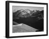 Rocky Mountain National Park Colorado Panorama Of Barren Mountains & Shadowed Valley 1933-1942-Ansel Adams-Framed Art Print