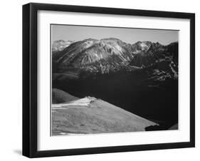 Rocky Mountain National Park Colorado Panorama Of Barren Mountains & Shadowed Valley 1933-1942-Ansel Adams-Framed Art Print