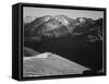 Rocky Mountain National Park Colorado Panorama Of Barren Mountains & Shadowed Valley 1933-1942-Ansel Adams-Framed Stretched Canvas