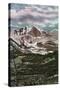 Rocky Mountain National Park, Colorado, Panoramic View of Long's Peak in Estes Park-Lantern Press-Stretched Canvas