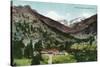 Rocky Mountain National Park, Colorado, Panoramic View of the Elkhorn Lodge, Estes Park-Lantern Press-Stretched Canvas