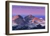 Rocky Mountain National Park, Colorado - Purple Sky and Snowy Peaks-Lantern Press-Framed Art Print