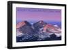 Rocky Mountain National Park, Colorado - Purple Sky and Snowy Peaks-Lantern Press-Framed Art Print