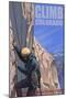 Rocky Mountain National Park, Colorado, Rock Climber-Lantern Press-Mounted Art Print
