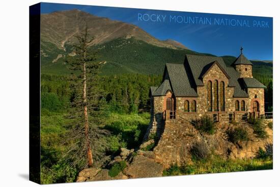 Rocky Mountain National Park, Colorado - St. Malos Chapel-Lantern Press-Stretched Canvas