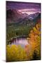 Rocky Mountain National Park, Colorado - Sunset and Lake-Lantern Press-Mounted Art Print
