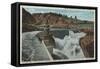 Rocky Mountain National Park, Colorado - The Big Dam-Lantern Press-Framed Stretched Canvas