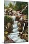 Rocky Mountain National Park, Colorado, View of Horseshoe Falls in Estes Park-Lantern Press-Mounted Art Print