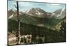 Rocky Mountain National Park, Colorado, View of Mt. Ypsilon from Deer Mt. Drive, Estes Park-Lantern Press-Mounted Art Print