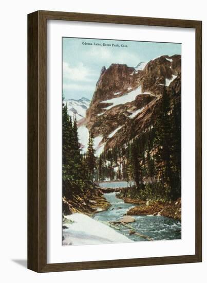 Rocky Mountain National Park, Colorado, View of Odessa Lake, Estes Park-Lantern Press-Framed Art Print